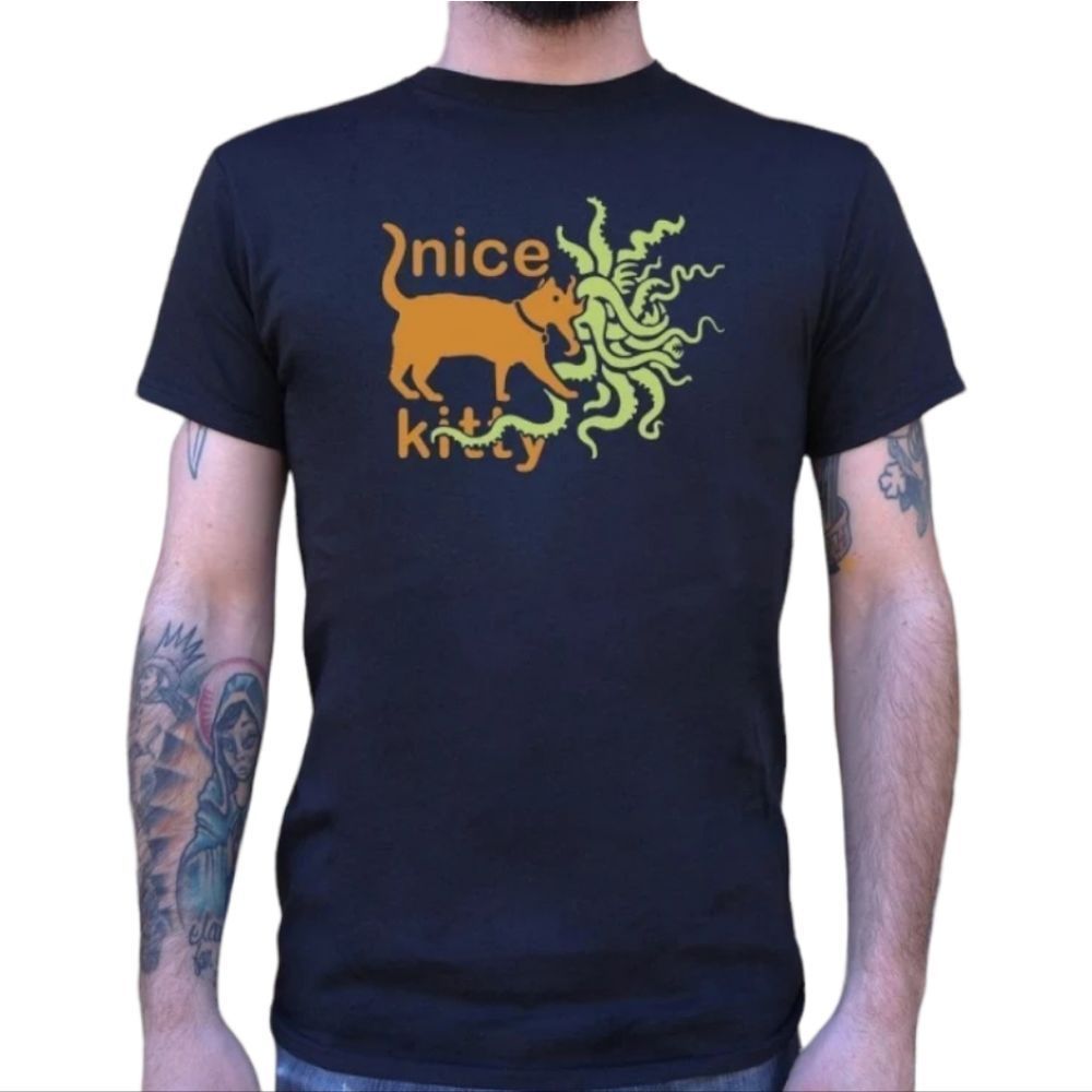 DELTA‎ PRO WEIGHTS Black "Nice Kitty" Tshirt Size M